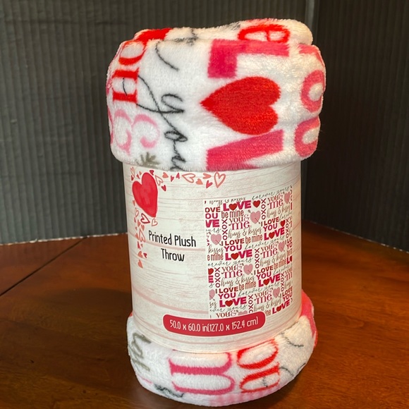 Other - Throw Blanket. Love ❤️ Design. 50” x 60” New